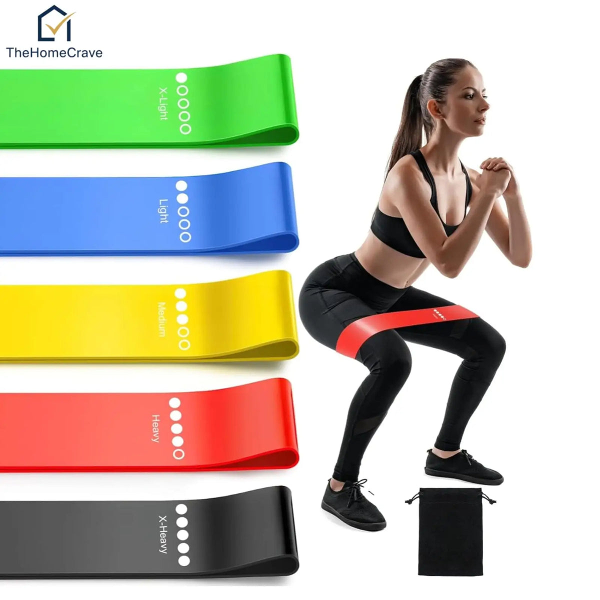 Set of five resistance loop bands
