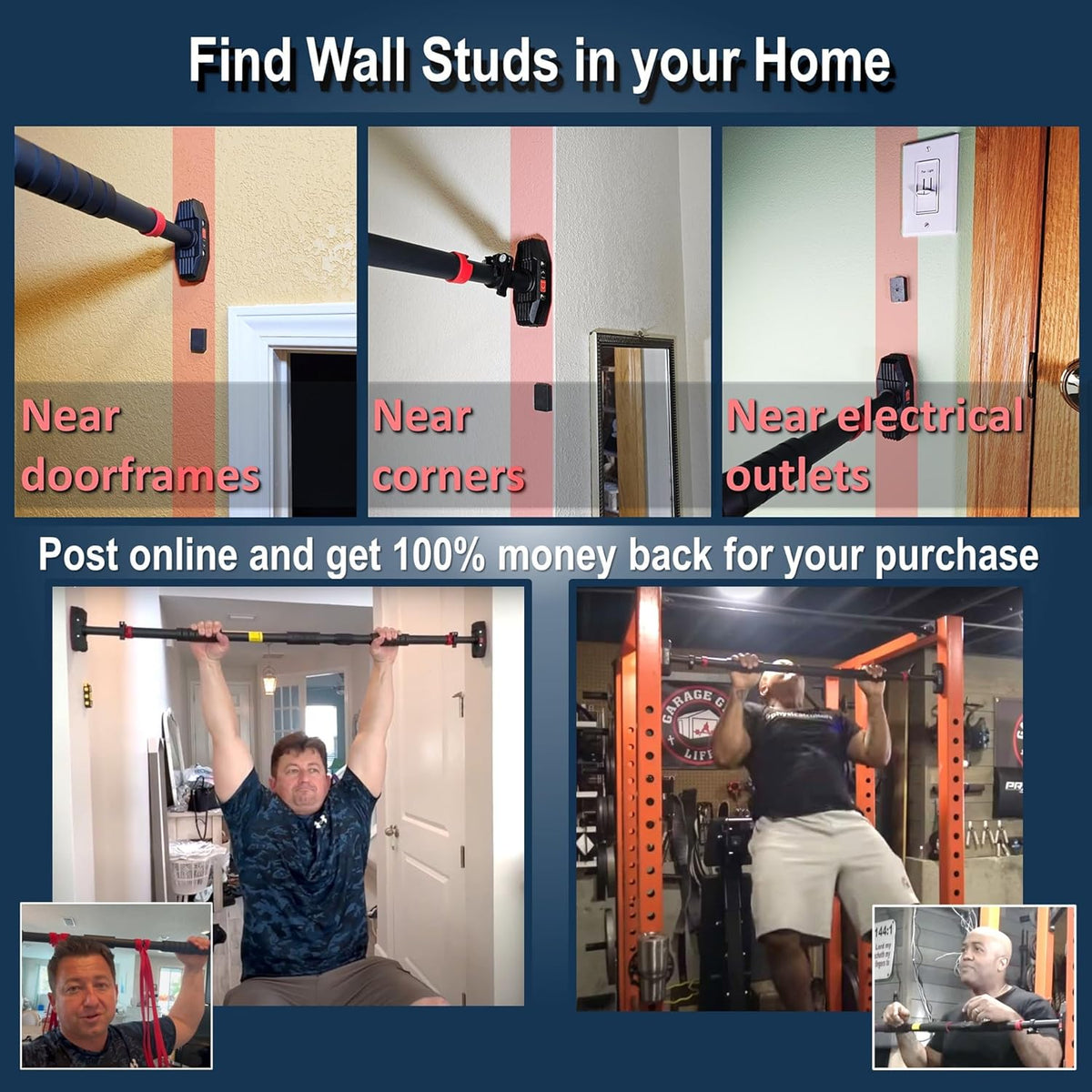 Pull Up Bar for Hallway or Doorway