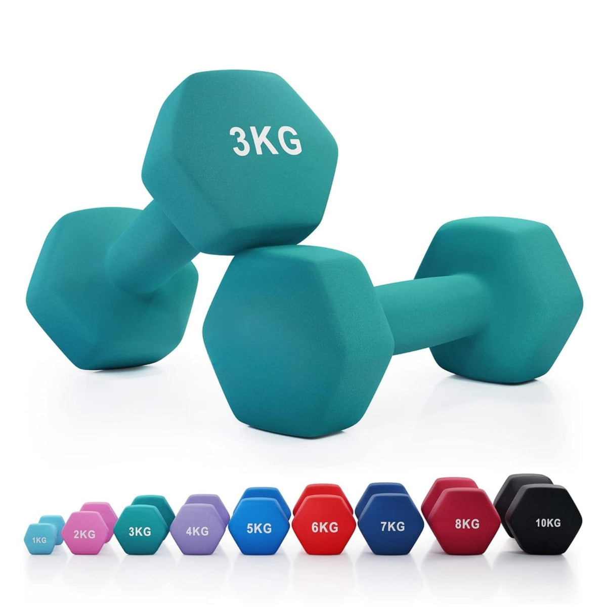 Vinyl coated dumbbells 3 KG pair