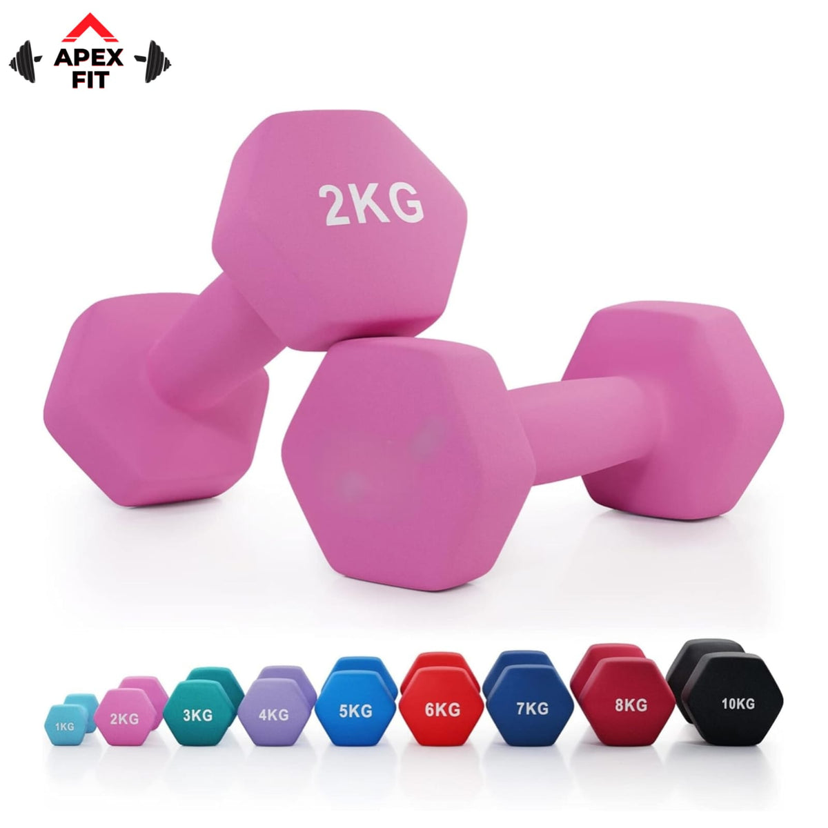Vinyl coated dumbbells 2 KG pair