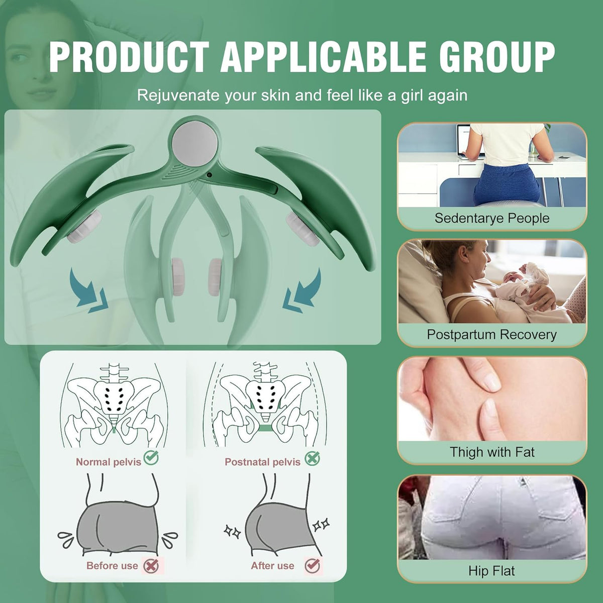 Product applicable group panel for the Apex Fit thigh master.