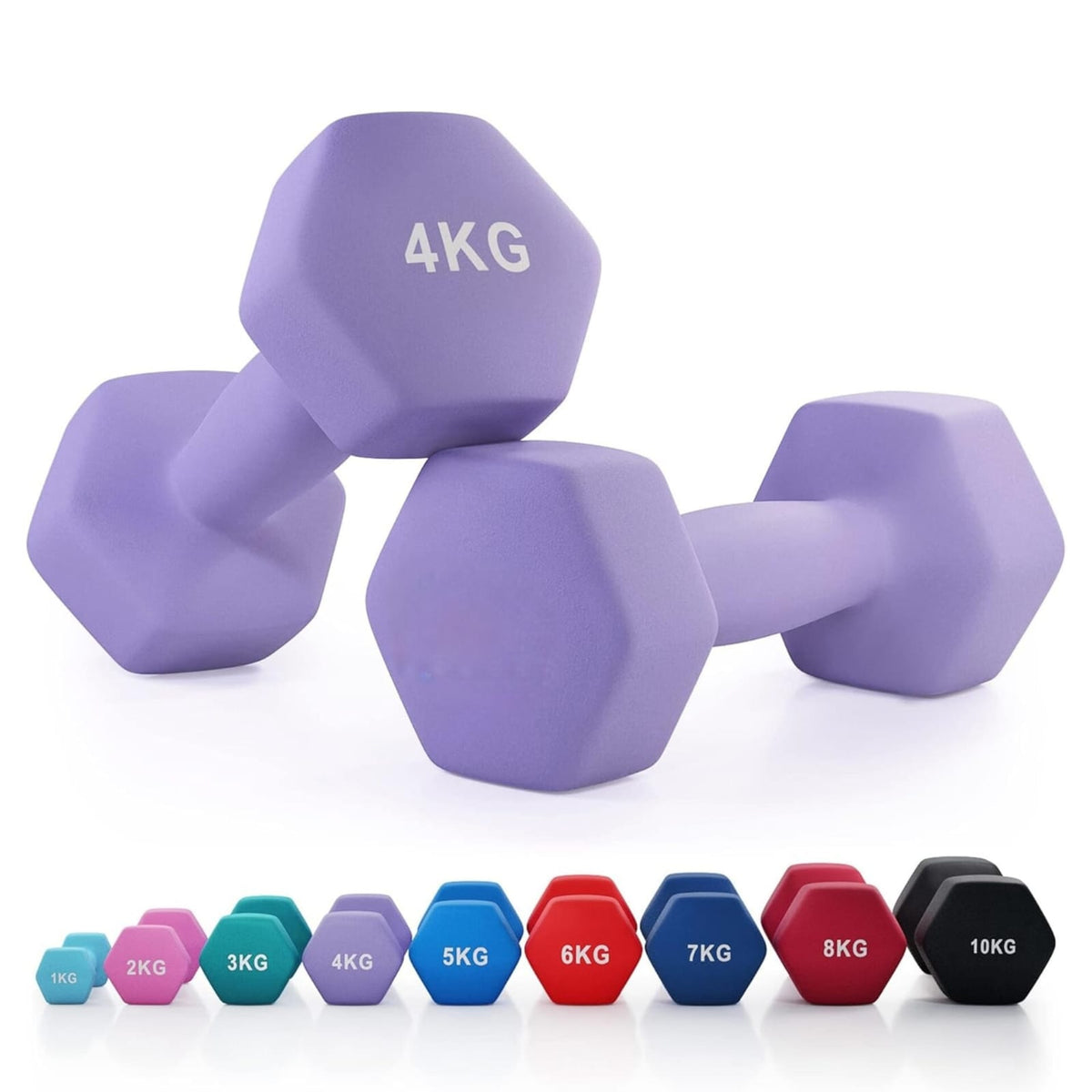 Vinyl coated dumbbells 4 KG pair