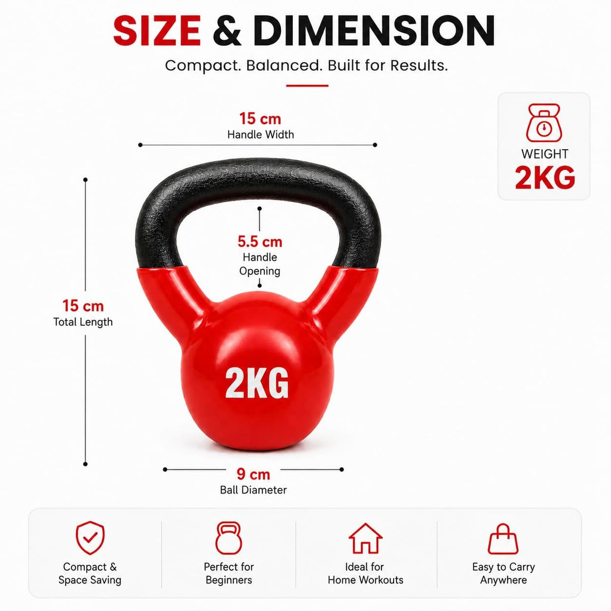Kettlebell wide handle grip