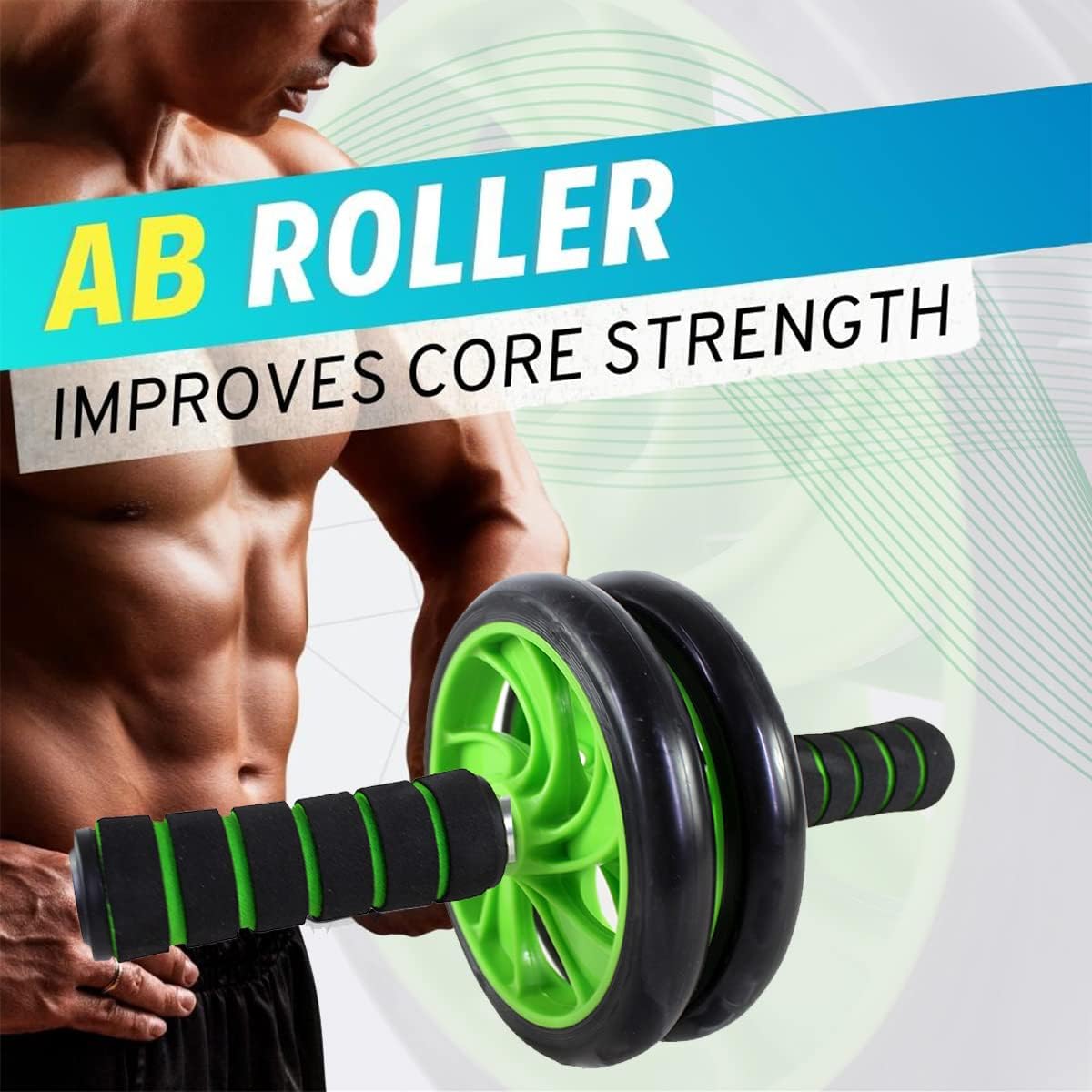 Dual wheel ab roller used for a core rollout