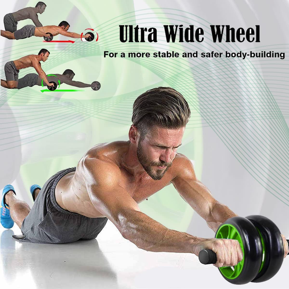 The dual wheel's wide base keeps the roller stable through a rollout