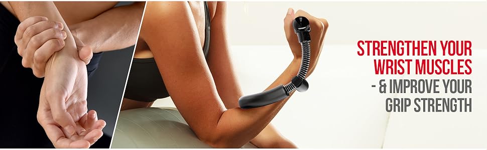 A hand gripping the Apex Fit forearm exerciser in close-up.