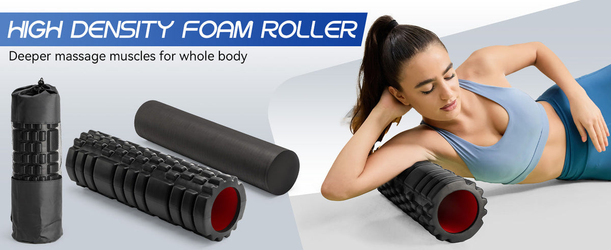 High density foam roller panel: deep tissue massage across the whole body.