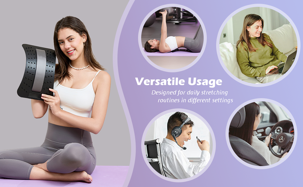 Versatile usage panel for the Apex Fit back stretcher.